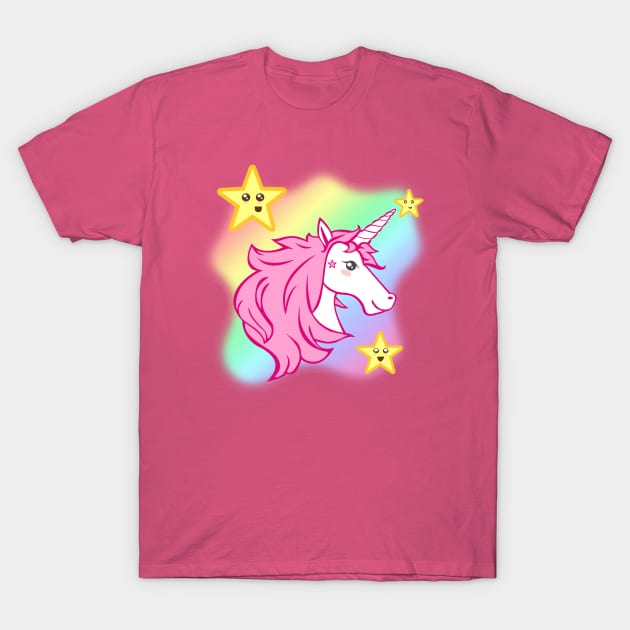 Kawaii Unicorn T-Shirt by rachybattlebot